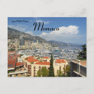 Eine Ansicht des Hafens von Monaco Postkarte
