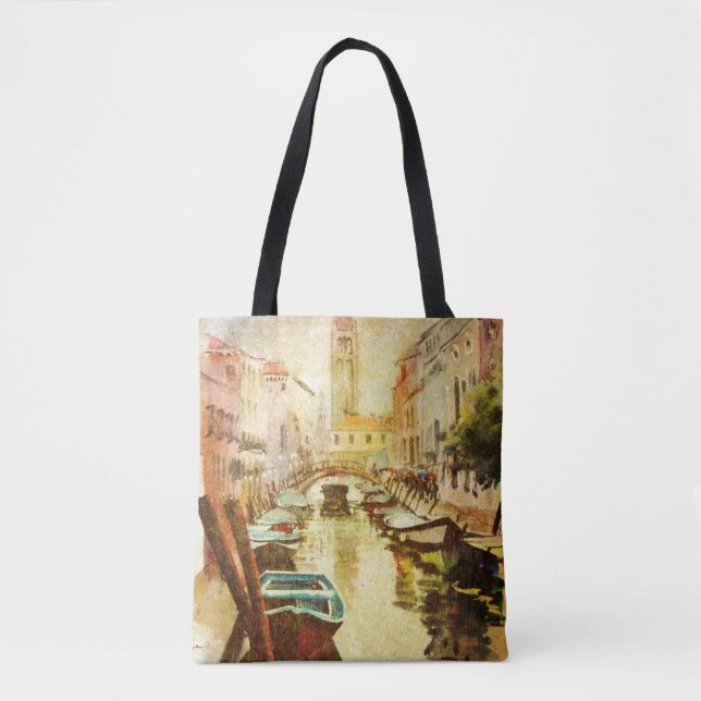 Eine Ansicht des Kanals mit Booten und Gebäude Tasche (Vorderseite)