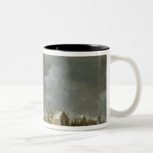 Eine Ansicht des Regulierspoort Zweifarbige Tasse