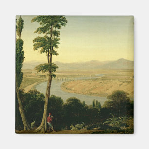 Eine Ansicht des Tibers und der römischen Campagn Magnet