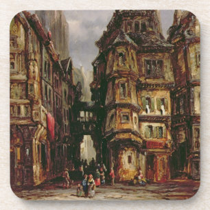 Eine Ansicht in das jüdische Viertel, Frankfurt, Getränkeuntersetzer