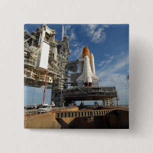 Eine Ansicht Raumfähre Atlantis auf Abschussrampe Button