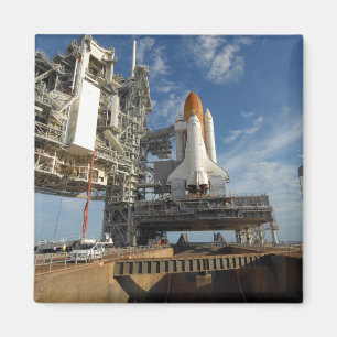 Eine Ansicht Raumfähre Atlantis auf Abschussrampe Magnet