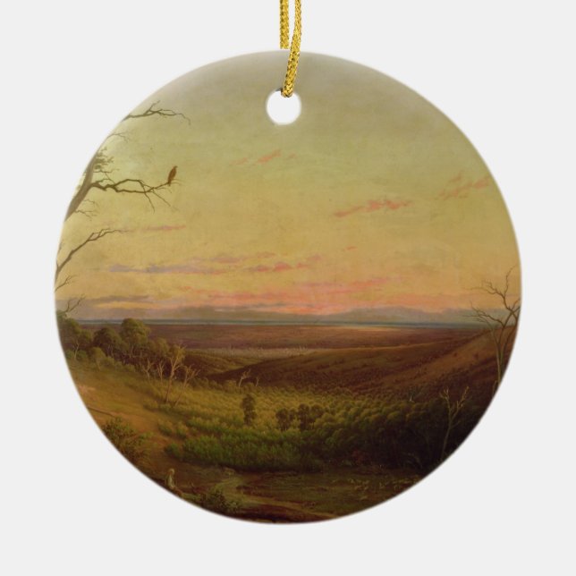 Eine Ansicht von Adelaide am Sonnenuntergang Keramikornament (Vorne)