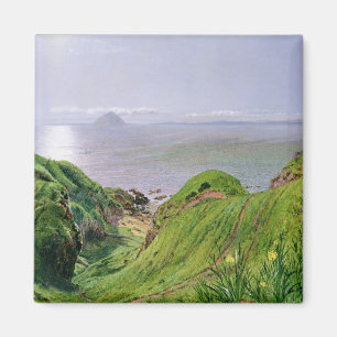 Eine Ansicht von Ailsa Craig und die Insel von Magnet