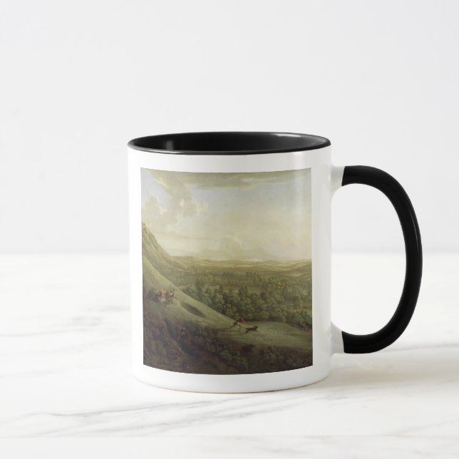 Eine Ansicht von Boxhill, Surrey, mit Dorking im Tasse (Rechts)