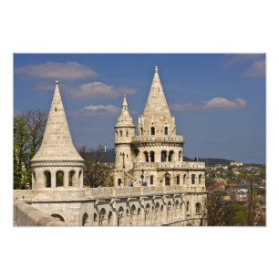 Eine Ansicht von Budapest vom Burghügel. Fotodruck
