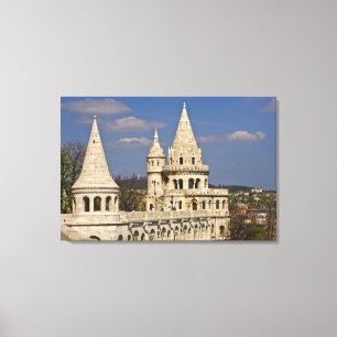 Eine Ansicht von Budapest vom Burghügel. Leinwanddruck