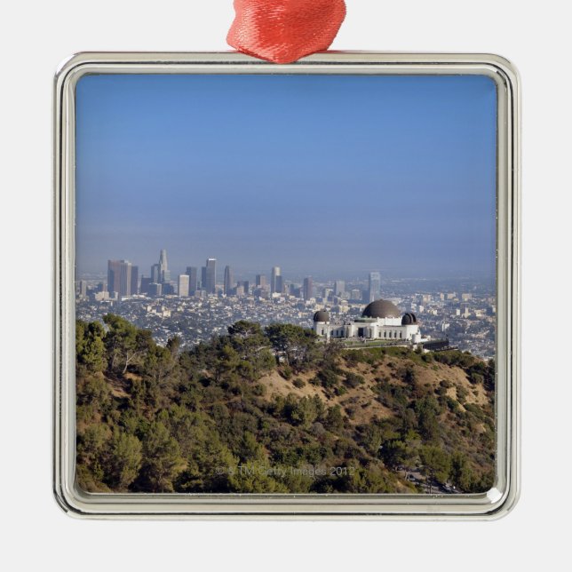 Eine Ansicht von einem Wanderweg in Griffith Park Ornament Aus Metall (Vorne)