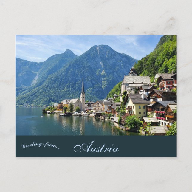Eine Ansicht von Hallstatt Österreich Postkarte (Vorderseite)