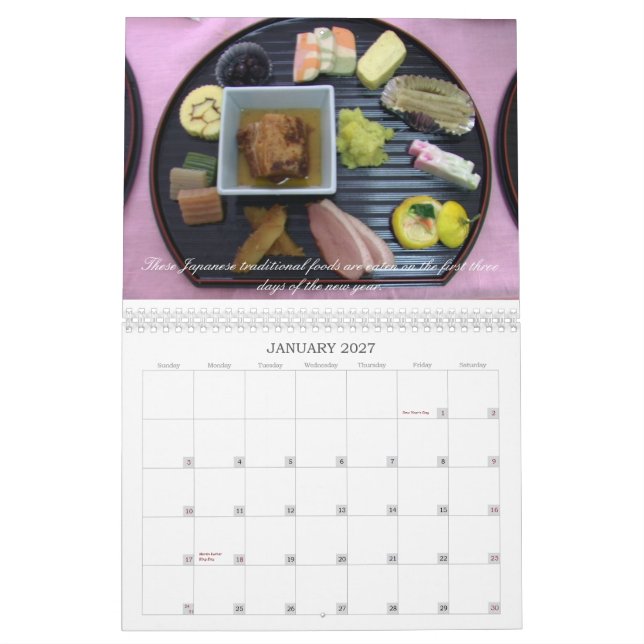 Eine Ansicht von Japan Kalender (Jan 2027)