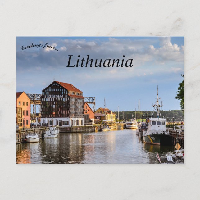Eine Ansicht von Klaipeda Litauen Postkarte (Vorderseite)