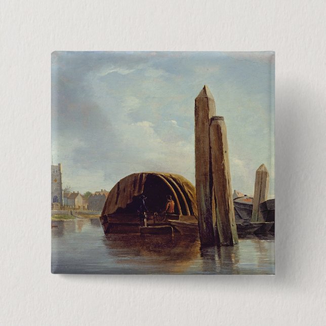 Eine Ansicht von Lambeth (Öl auf Platte) Button (Vorderseite)