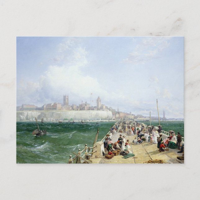 Eine Ansicht von Margate vom Pier, 1868 Postkarte (Vorderseite)
