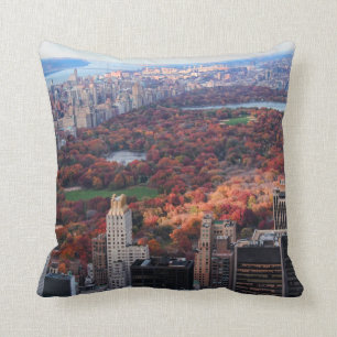 Eine Ansicht von oben: Herbst in Central Park 01 Kissen