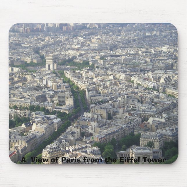 Eine Ansicht von Paris vom Eiffelturm Mousepad (Vorne)