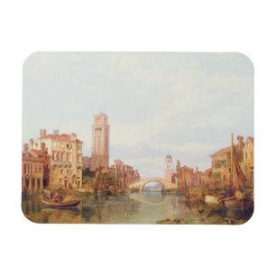 Eine Ansicht von Verona, 1848 (Öl auf Leinwand) Magnet
