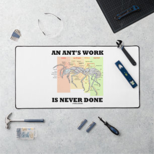Eine Ant's Arbeit wird nie von der Arbeiteranatomi Schreibtischunterlage