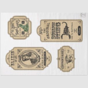 Eine Apotheker- und Tranketikett-Seriendesign 21 Seidenpapier
