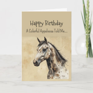 Eine Appaloosa Pferdepersönlichkeit zum Geburtstag Karte