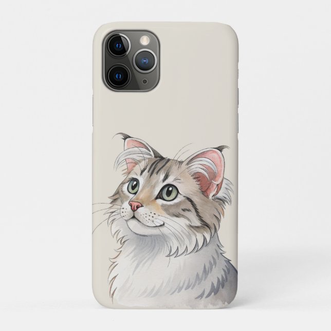 Eine Aquarell-Amerikanische Katze Case-Mate iPhone Hülle (Rückseite)