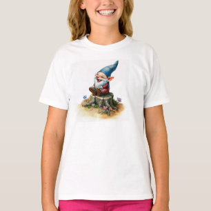 Eine Aquarellmalerei eines glücklichen Gnoms T-Shirt