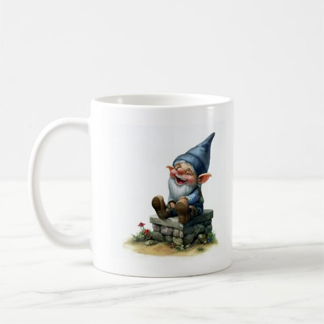Eine Aquarellmalerei eines Niedlichen glücklichen  Kaffeetasse (Links)