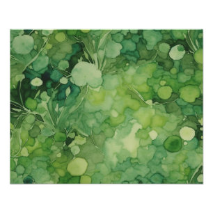 Eine Aquarellstudie in Emerald und Jade Fotodruck