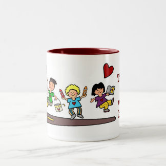 Eine Arbeit des Herzens Zweifarbige Tasse