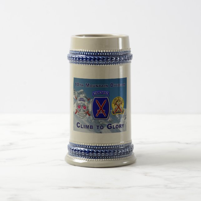 Eine Art 10. Mountain Division Design Bierglas (Mittel)