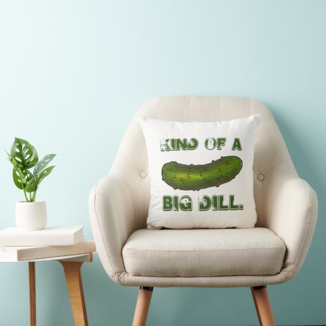 Eine Art Big Dill (Deal) Green Deli Pickle Feinsch Kissen (Stuhl )