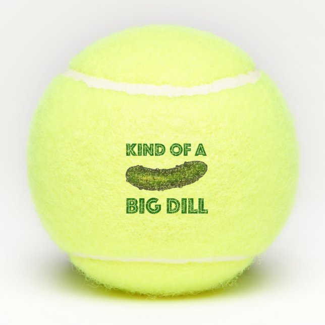 Eine Art Big Dill (Deal) Green Deli Pickle Feinsch Tennisbälle (Rückseite)