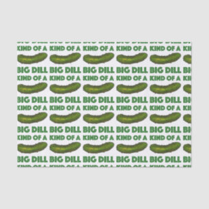 Eine Art Big Dill (Deal) Green Kosher Deli Pickle Seidenpapier