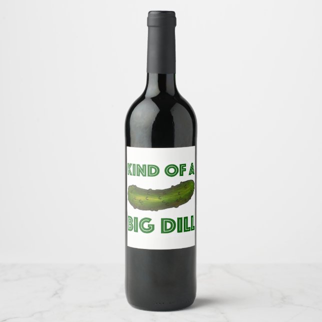 Eine Art Big Dill (Deal) Green Kosher Pickle Weinetikett (Vorderseite)