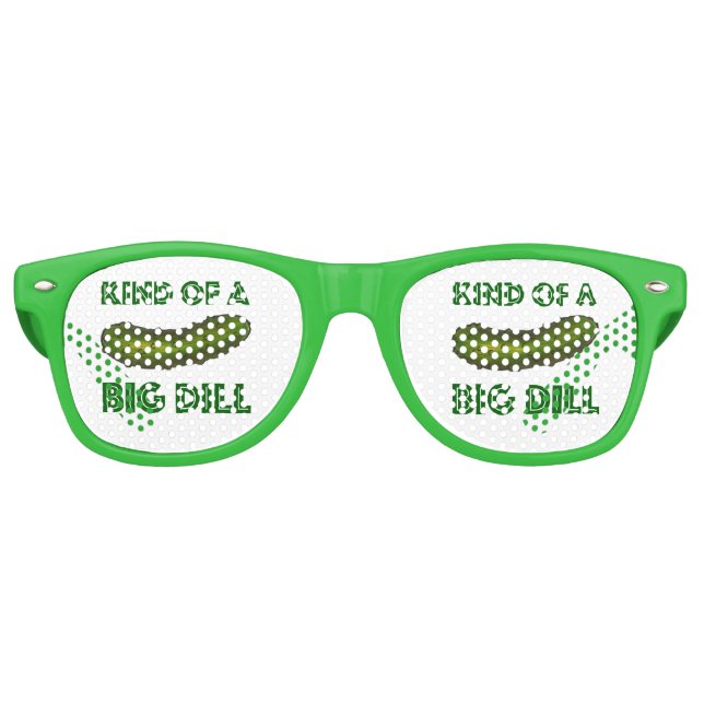 Eine Art Big Dill (Deal) Green Pickle Shades Sonnenbrille (Vorderseite)