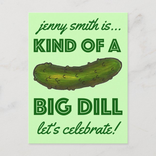 Eine Art Big Dill-Pickle-Party Einladung Postkarte (Vorderseite)