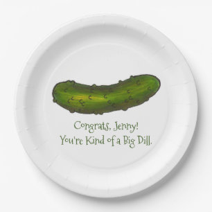 Eine Art großer Glückwunsch an Green Pickle Pappteller