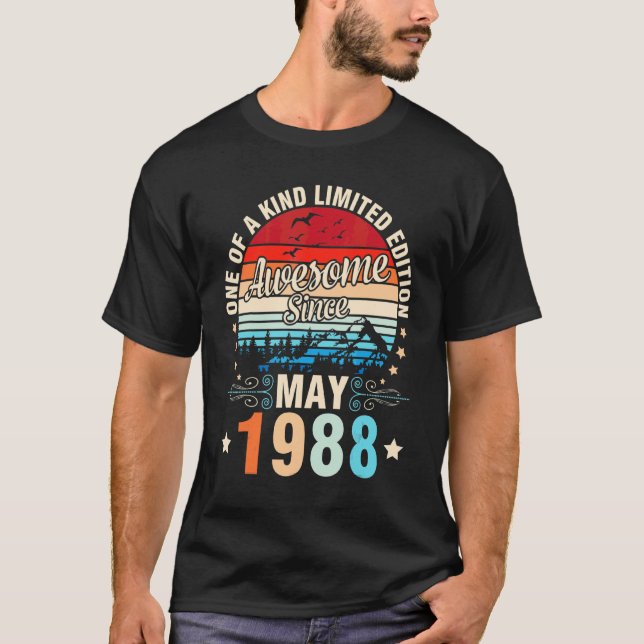 Eine Art Ltd Edition 34 Jahre Phantastisch seit m T-Shirt (Vorderseite)