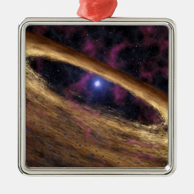 Eine Art toter Stern namens Pulsar Silbernes Ornament (Vorne)