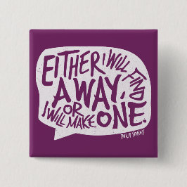 Eine Art und Weise Typografie Motivierend Zitat Button
