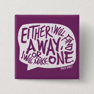 Eine Art und Weise Typografie Motivierend Zitat Button