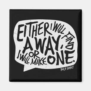 Eine Art und Weise Typografie Motivierend Zitat Magnet