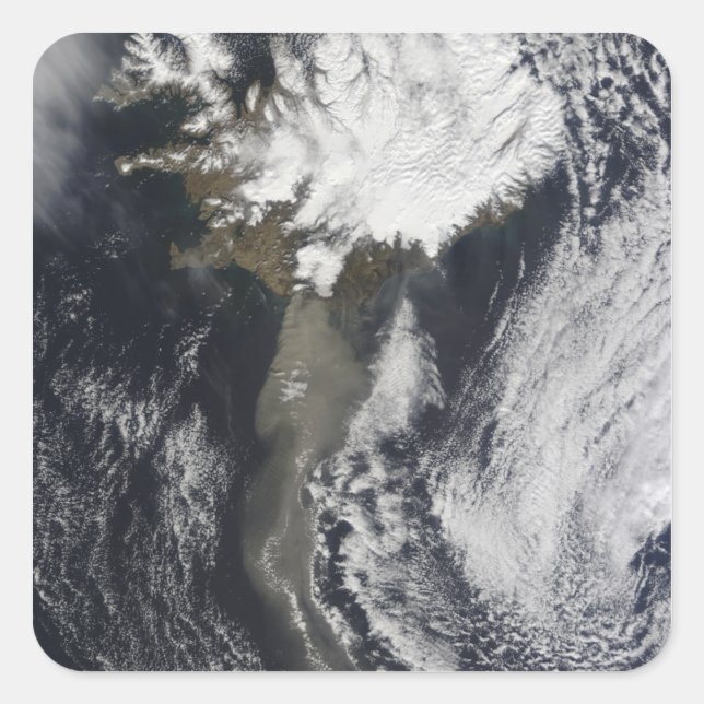 Eine Aschewolke Quadratischer Aufkleber (Vorderseite)