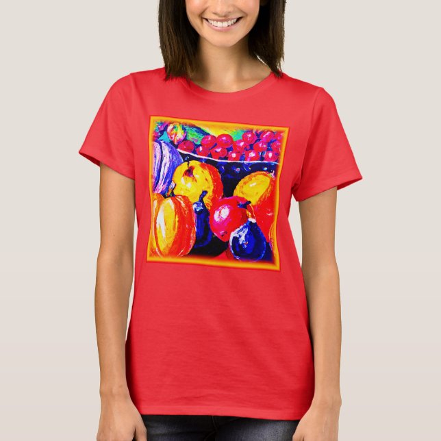 Eine Atemberaubende Fruchtölmalerei. Jetzt kaufen T-Shirt (Vorderseite)