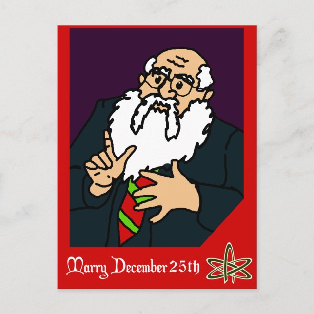 Eine Atheistische Weihnachtskarte Feiertagspostkarte (Vorderseite)
