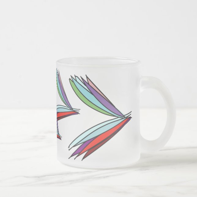Eine Aufregung des Flatterns Mattglastasse (Rechts)