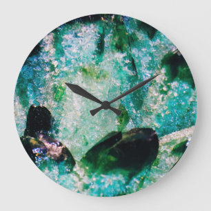 Eine Aura der Emeralds Große Wanduhr
