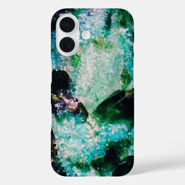 Eine Aura der Emeralds iPhone 16 Hülle (Rückseite)