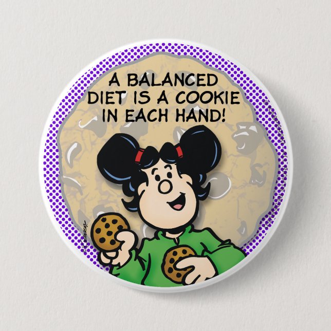 Eine ausgewogene Ernährung Button (Vorderseite)