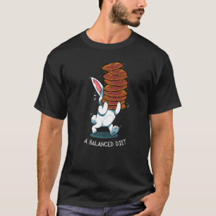 Eine ausgewogene Liebe von Nahrungskeksen, die das T-Shirt